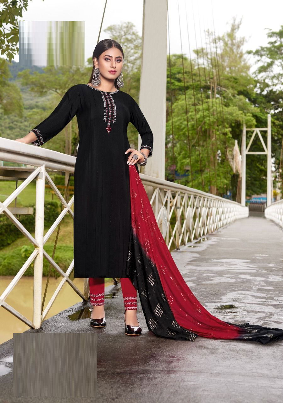  Ladies Flavour Safar Festive Wear Wholesale Kurti With Bottom Dupatta Collection 